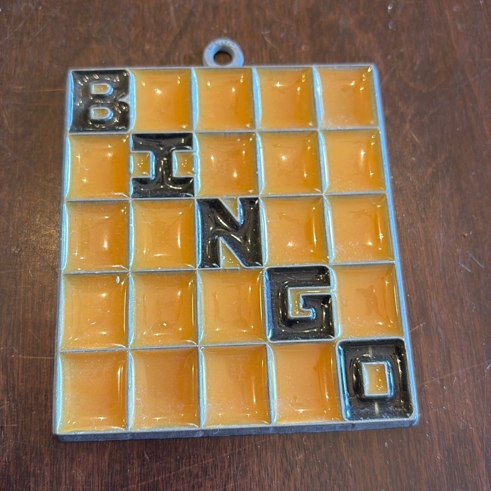 Vintage bingo plastic suncatcher